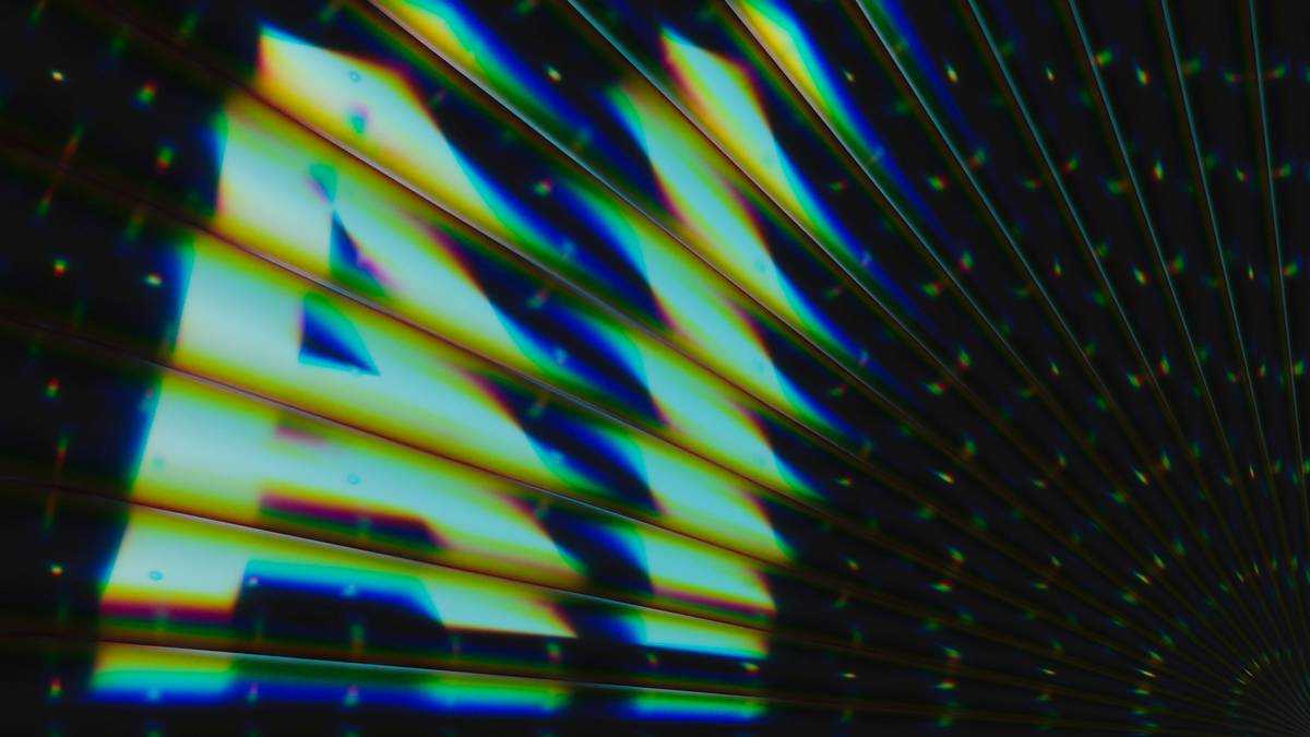 AI letters behind the glass
